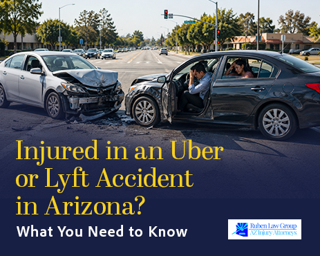 Uber and Lyft rideshare accident involving injured passengers in Arizona